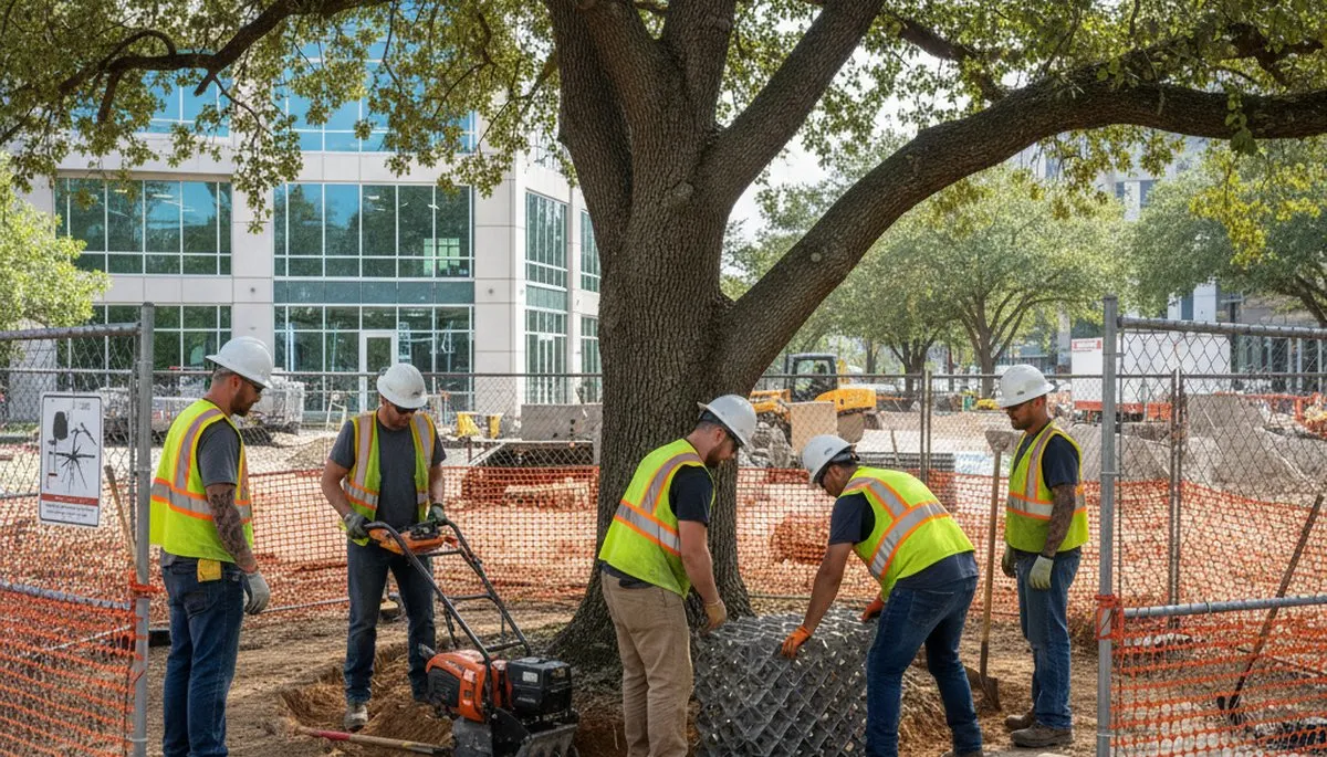 Philadelphia, PA arborist performing root protection service for healthy tree care