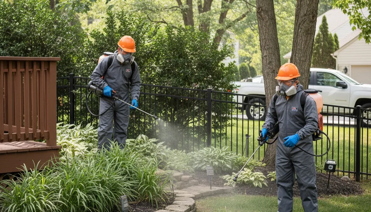 Philadelphia, PA tree service technician providing tick control for residential yards and outdoor safety