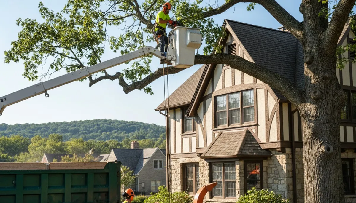 Tree service crew in Philadelphia, PA providing professional tree removal and trimming services